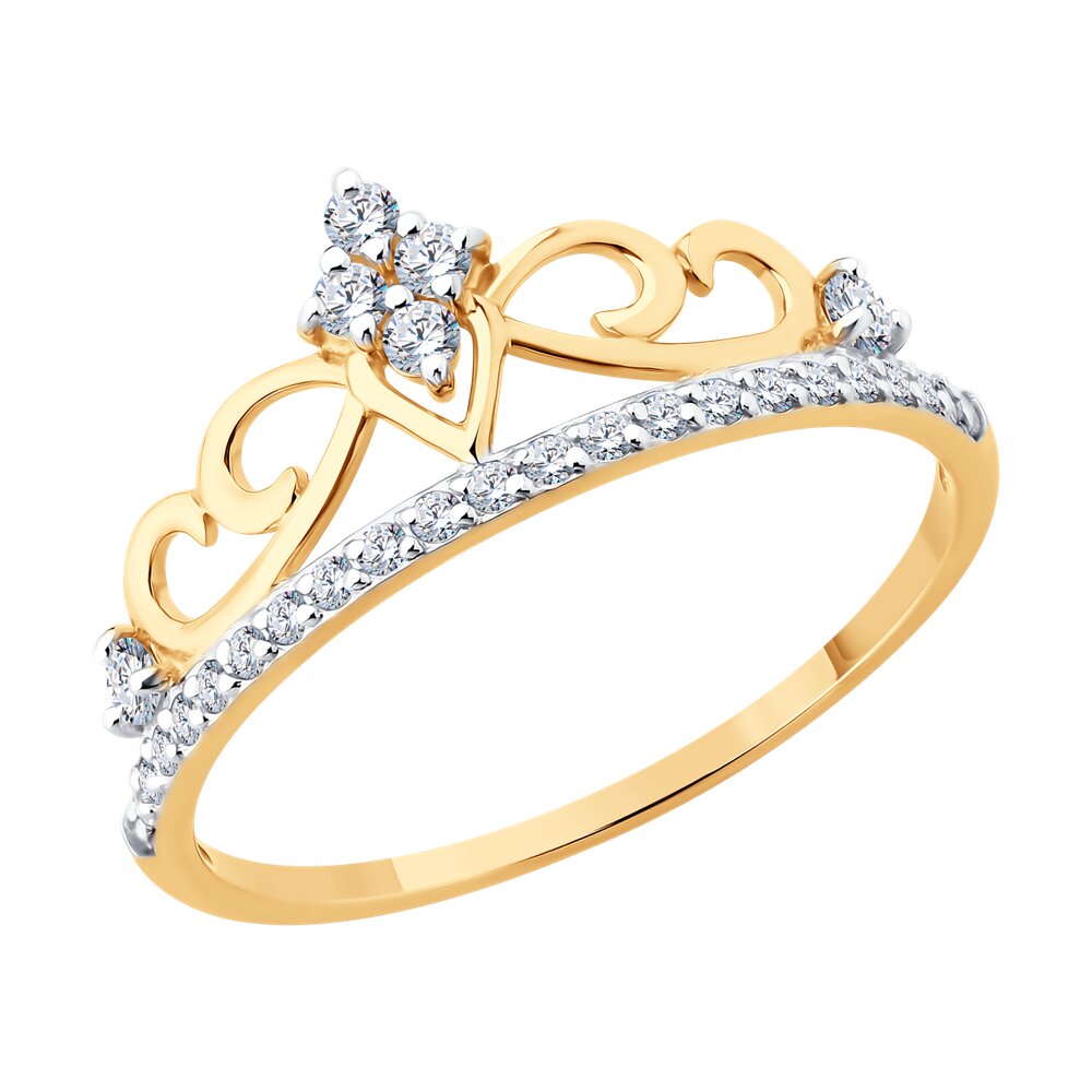 

Кольцо из золота р. 16 SOKOLOV 019611, фианит, 019611