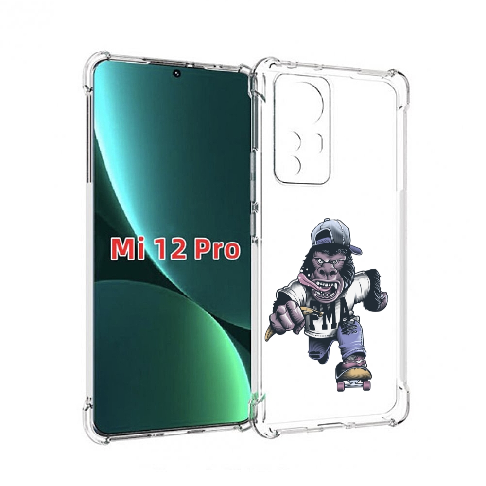 

Чехол MyPads Обезьяна на скейте для Xiaomi 12S Pro, Прозрачный, Tocco