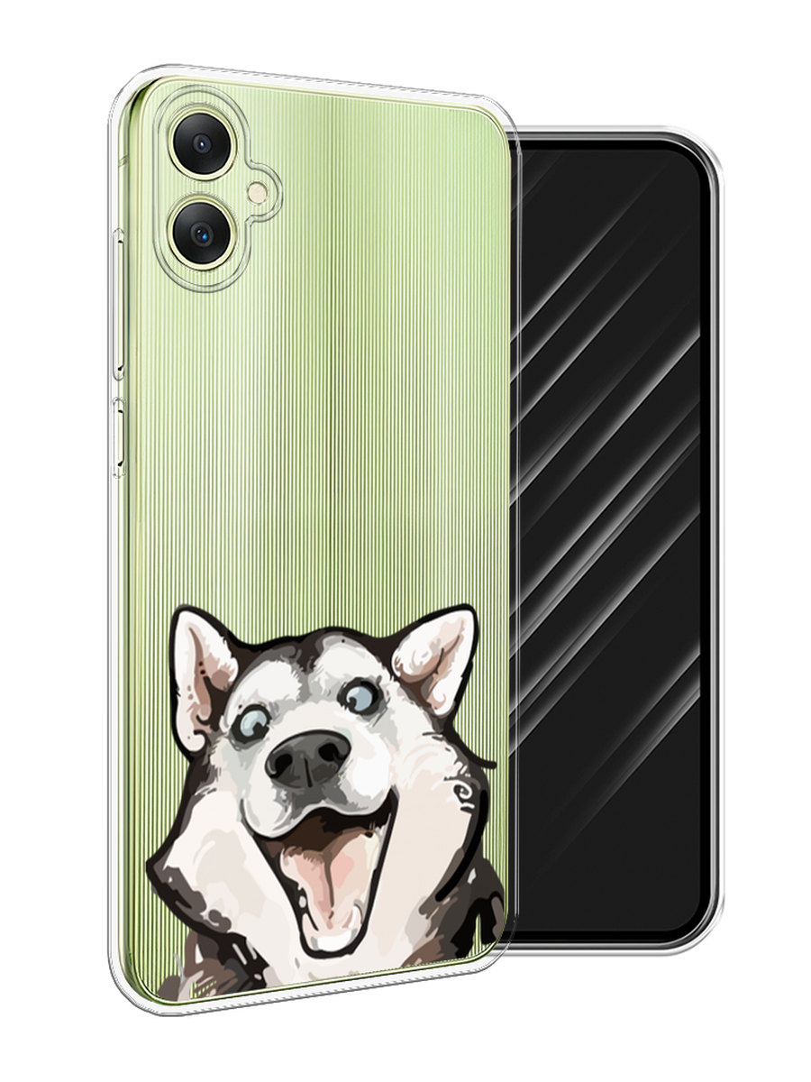 

Чехол Awog на Samsung Galaxy A06 "Радостный хаски", Белый;голубой;черный, 2110150-1