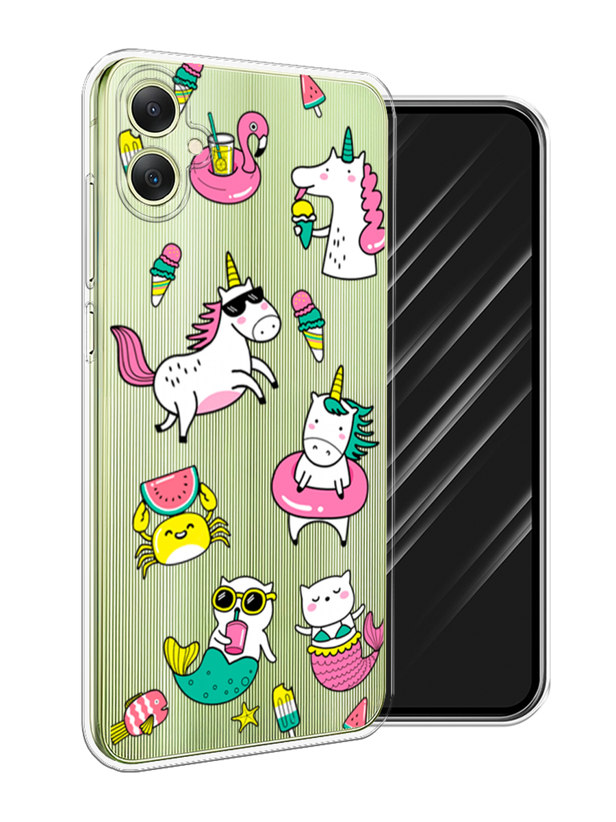 

Чехол Awog на Samsung Galaxy A06 "На отдыхе", Белый;бирюзовый;розовый, 2110150-1