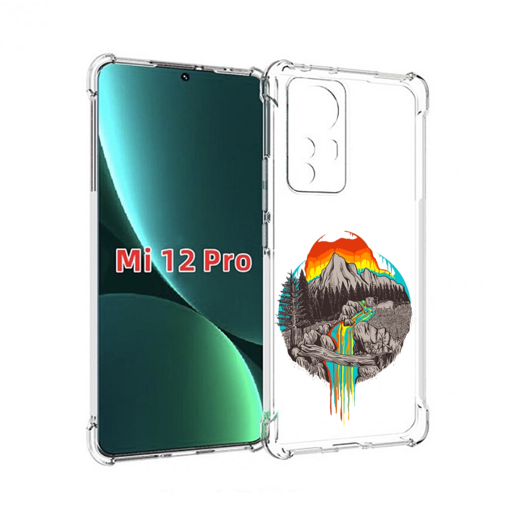 

Чехол MyPads Радужный водопад для Xiaomi 12S Pro, Прозрачный, Tocco