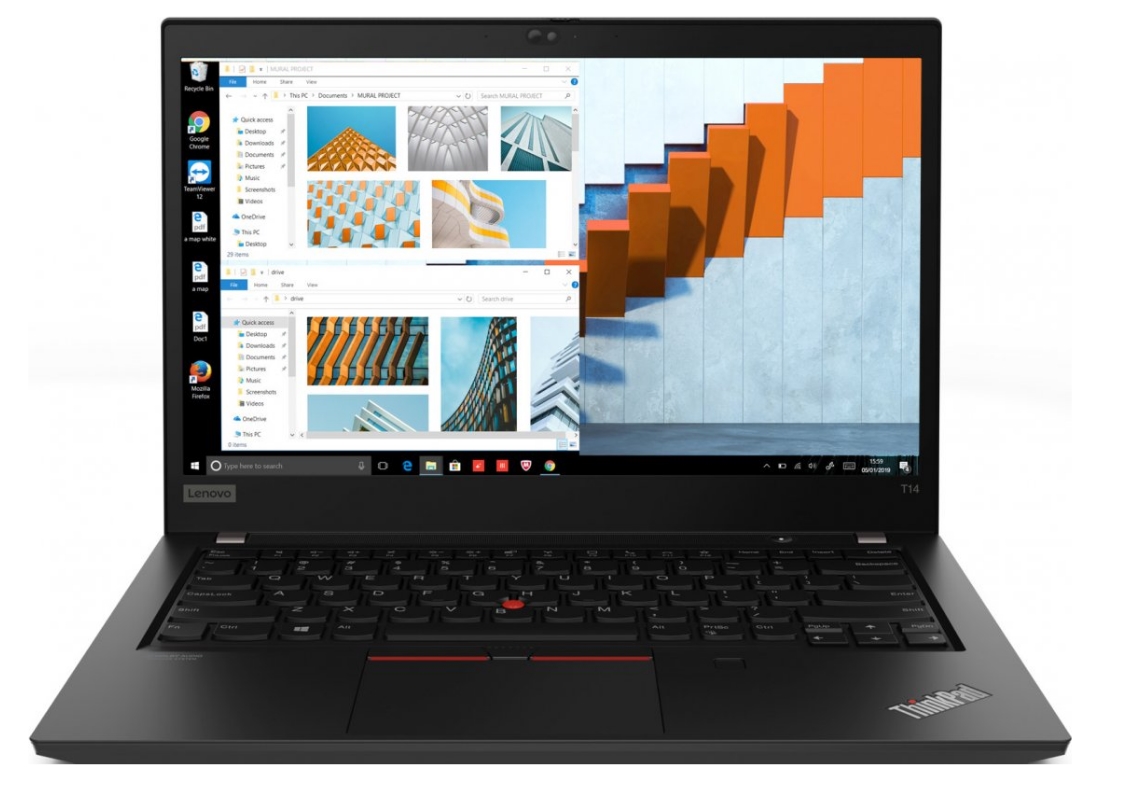 фото Ноутбук lenovo thinkpad t14 gen 1 black (20s0000srt)