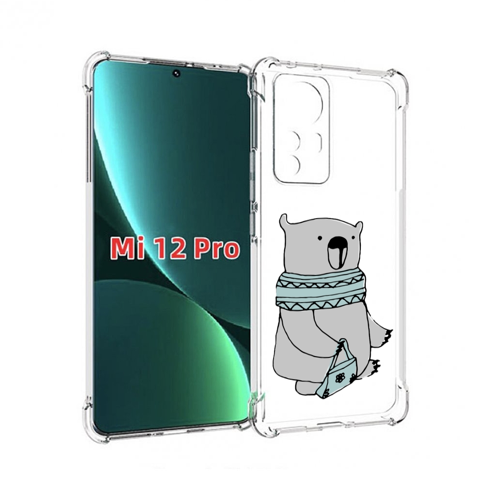 

Чехол MyPads Модный медведь для Xiaomi 12S Pro, Прозрачный, Tocco