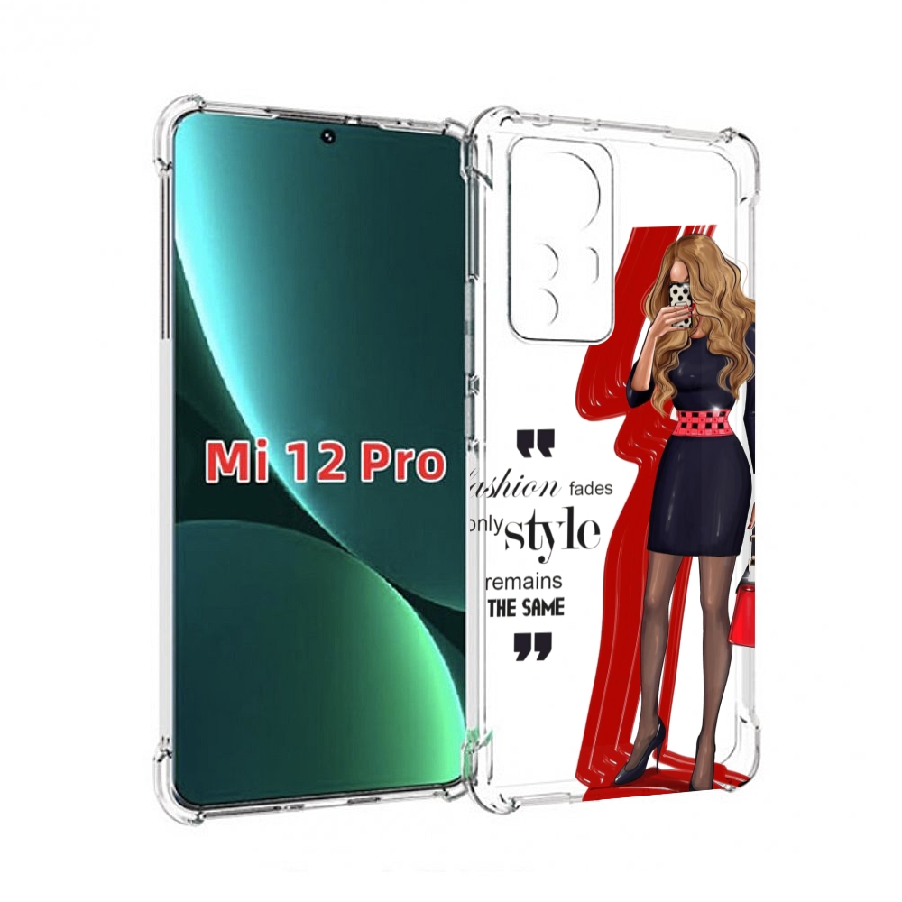 

Чехол MyPads Модная-девушка женский для Xiaomi 12S Pro, Прозрачный, Tocco