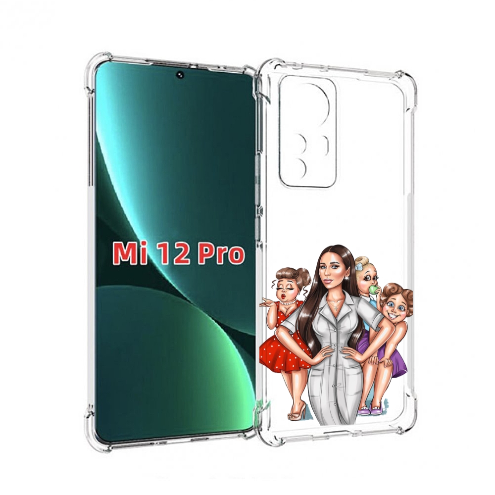 

Чехол MyPads Милые-дамы женский для Xiaomi 12S Pro, Прозрачный, Tocco