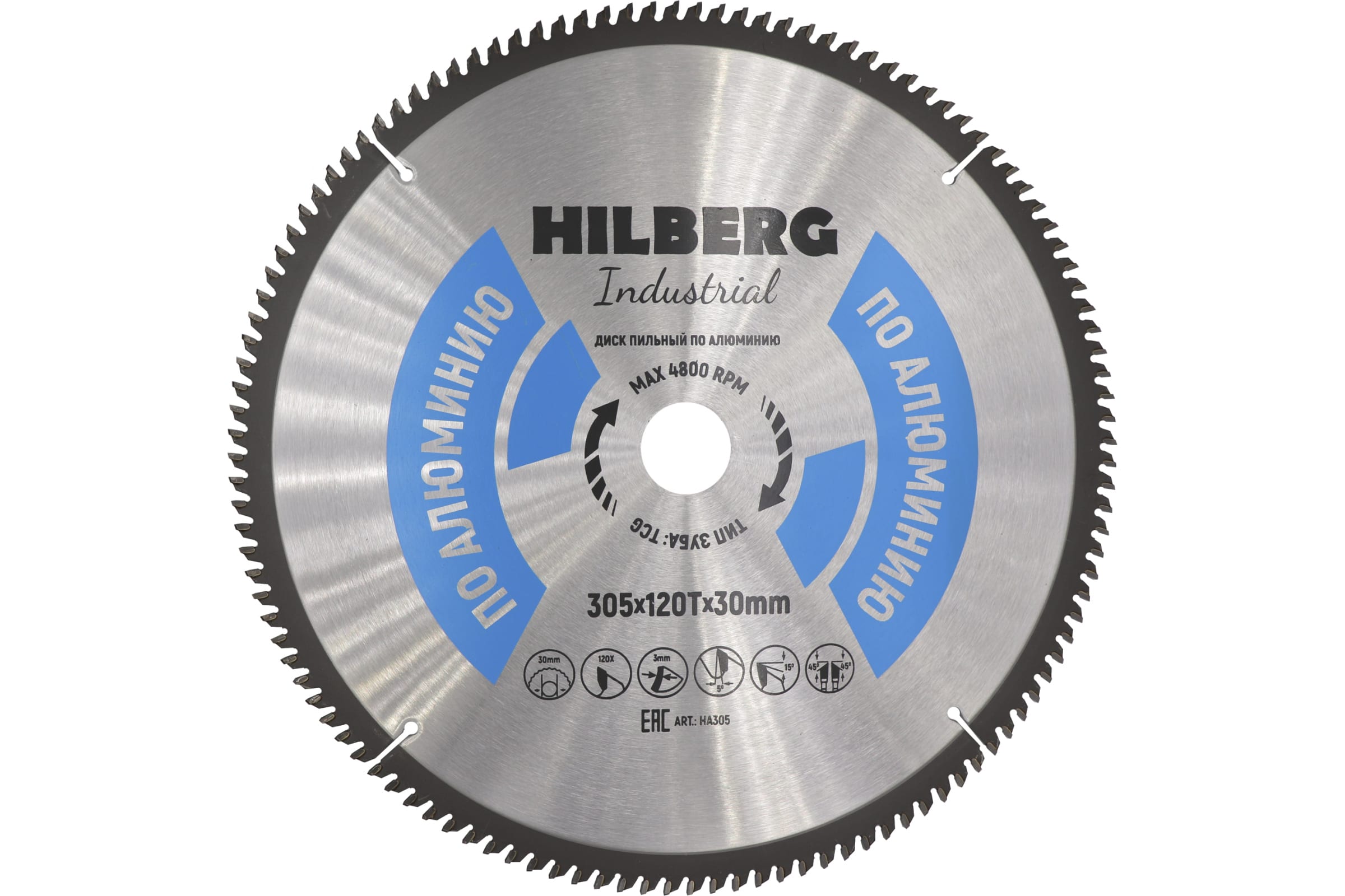 фото Hilberg диск пильныйindustrial алюминий 305x30x120т ha305