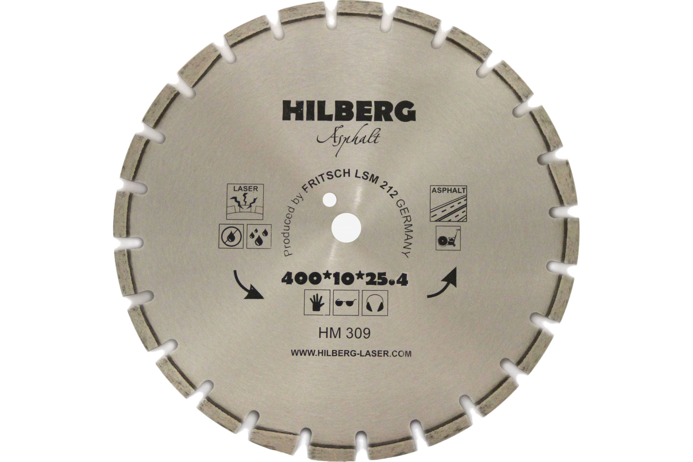 фото Hilberg диск алмазный отрезной 40025,412hard materials лазер асфальт hm309