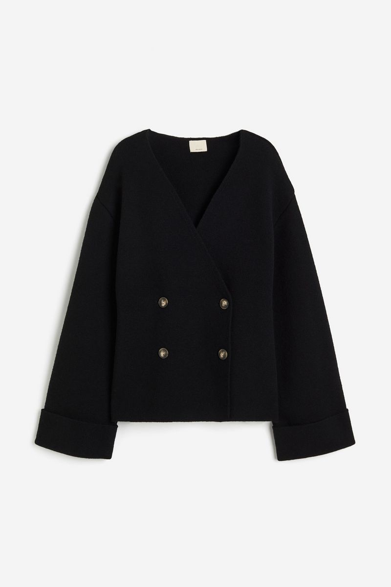 

Кардиган женский H&M 1222716 черный S, 1222716