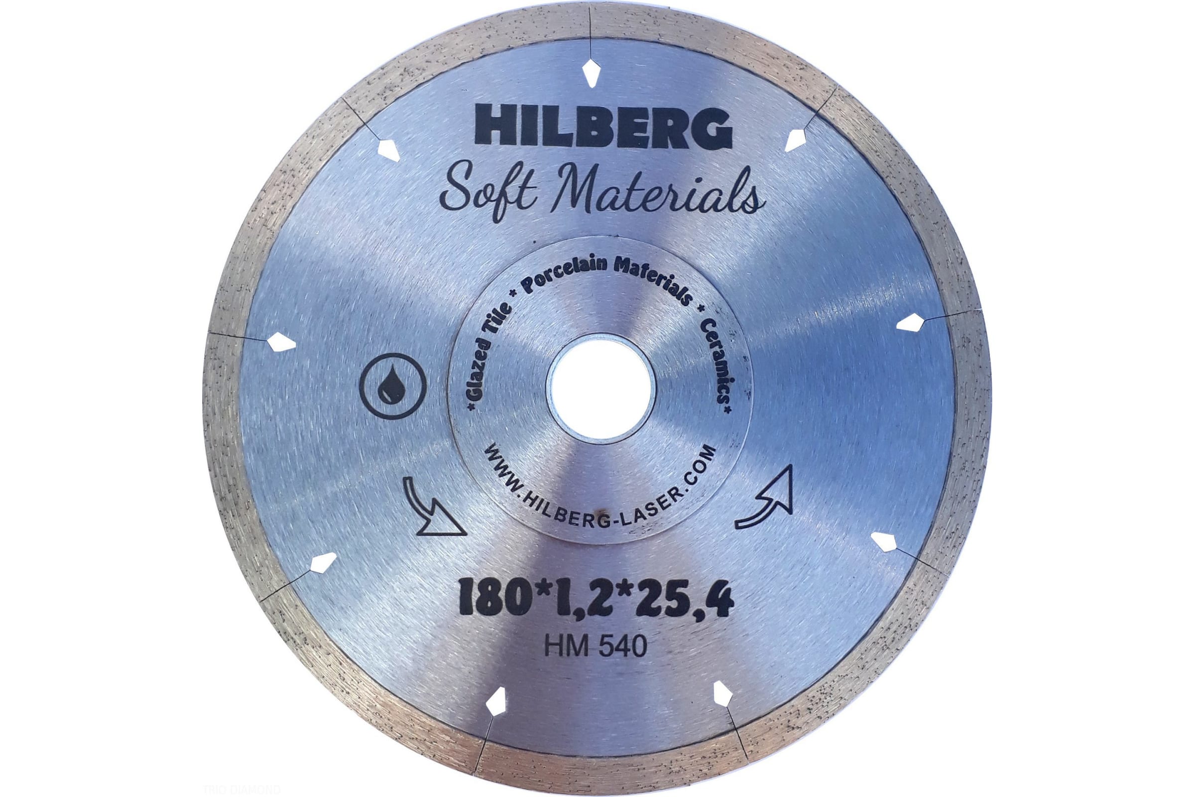 фото Hilberg диск алмазный отрезной 180x25,4hyper thin 1,2 mm hm540