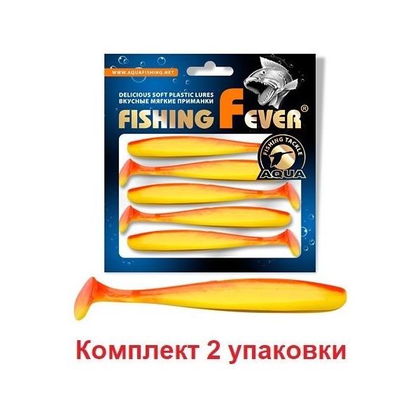 

Мягкая силиконовая приманка риппер AQUA FishingFever SLIM (5 / D026 (желто-оранжевый) / 10, FishingFever Slim