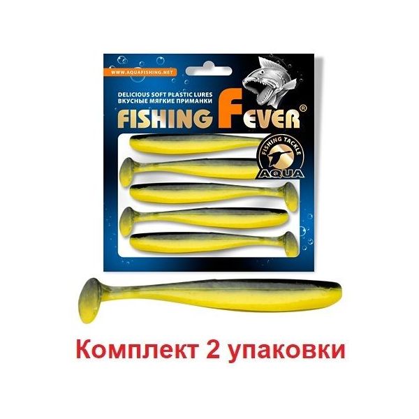 

Мягкая силиконовая приманка риппер AQUA FishingFever SLIM (5 / 061 (желто-черный) / 10 /, FishingFever Slim