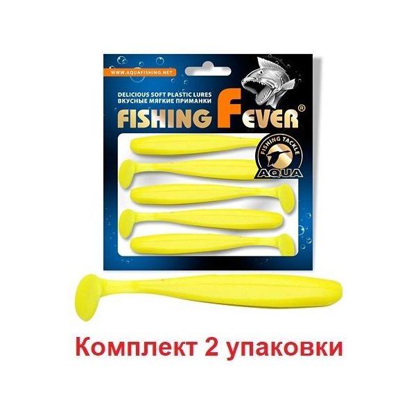 

Мягкая силиконовая приманка риппер AQUA FishingFever SLIM (5 / 055 (желтый) / 10 /, FishingFever Slim