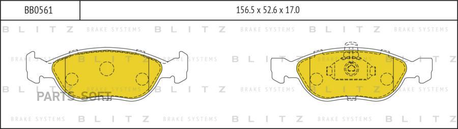 

Тормозные колодки BLITZ дисковые bb0561