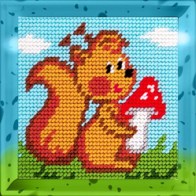 

Borovsky&Sons с пряжей, Bambini, Белочка, 15*15 см