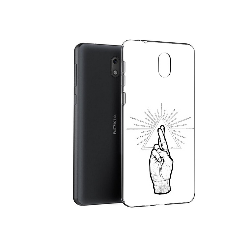 

Чехол MyPads Tocco для Nokia 6 черно белая рука (PT60992.93.681), Прозрачный, Tocco