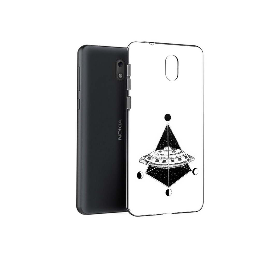 

Чехол MyPads Tocco для Nokia 6 черно белая летающая тарелка (PT60992.93.679), Прозрачный, Tocco