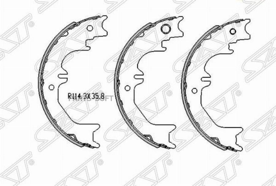 

Колодки ручного тормоза TOYOTA LAND CRUISER 98-07 (комплект 4шт) SAT ST4655060060