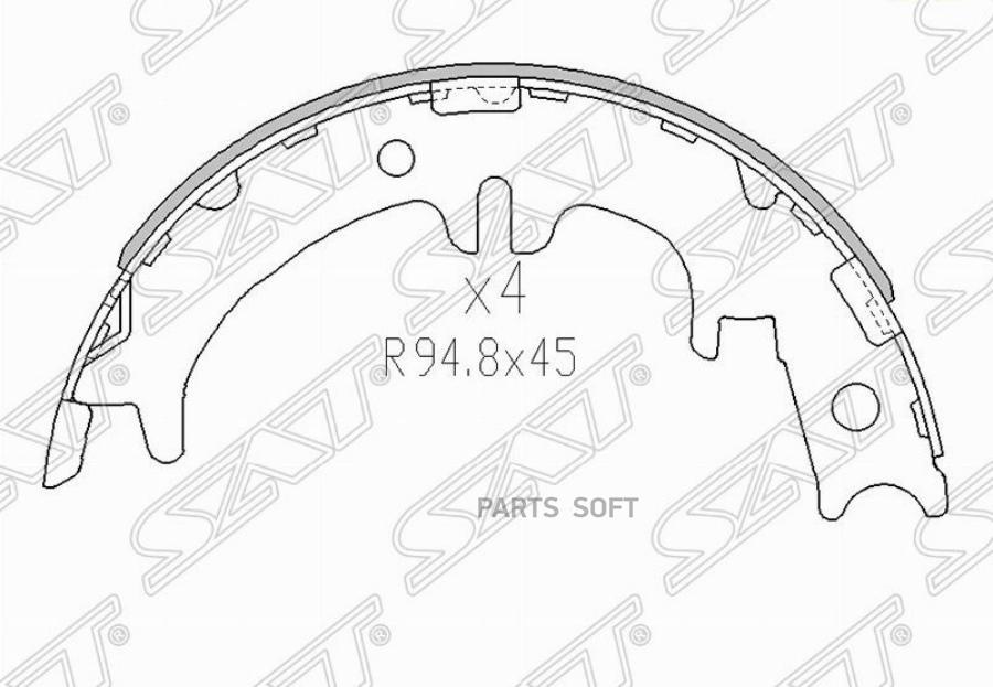 

Колодки ручного тормоза TOYOTA HARRIER,KLUGER,NOAH,VOXY 03- SAT ST4654050010
