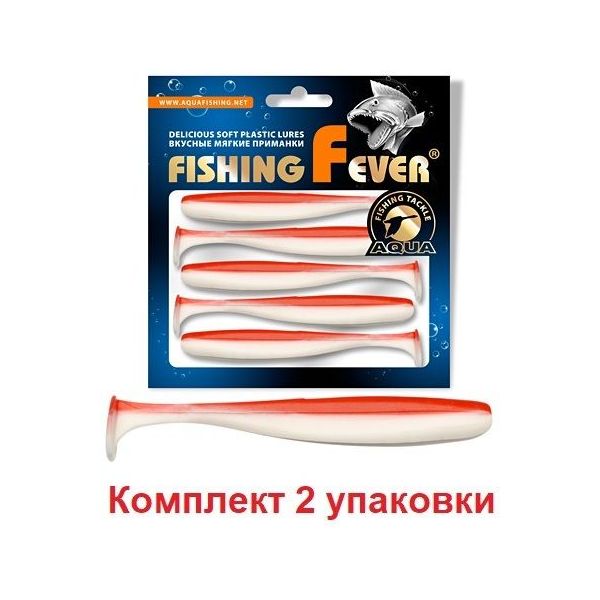 

Мягкая силиконовая приманка риппер AQUA FishingFever SLIM (2.5 / 003 (бело-красный) / 10 /, FishingFever Slim