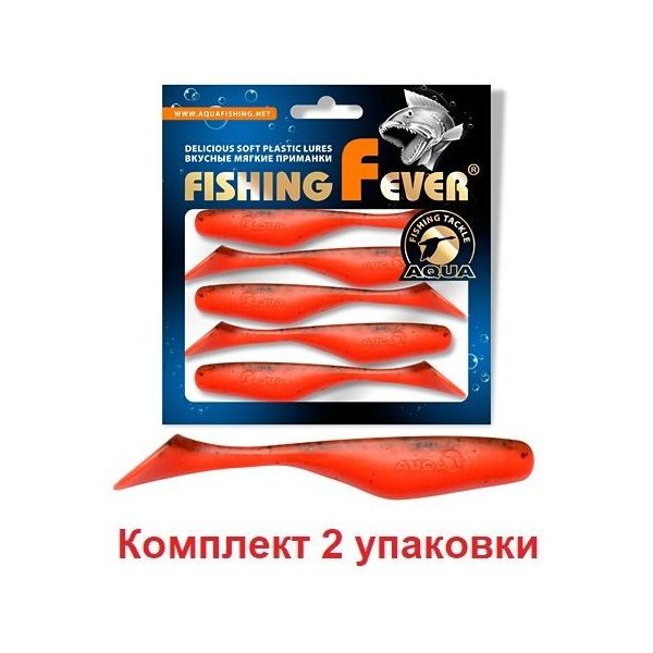 

Мягкая силиконовая приманка риппер AQUA FishingFever REX (WH10 (красно-черный) / 10 /, FishingFever Rex