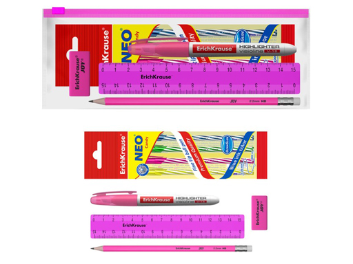 

Набор в zip-пакете ErichKrause Neon Solid, розовый (в пакете по 12 шт.) 54542