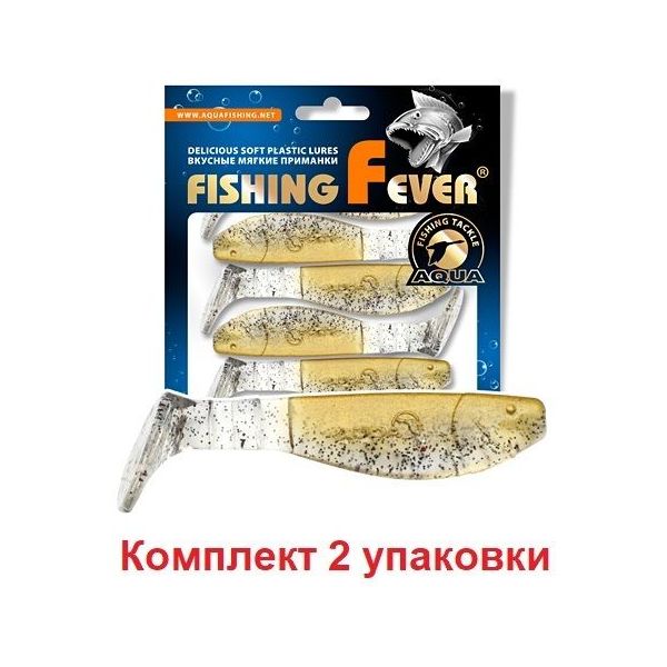 

Мягкая силиконовая приманка риппер AQUA FishingFever FLAT (6.9 / WH05 (прозрачно-золотой с, FishingFever Flat