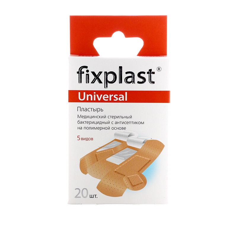 Пластырь медицинский бактерицидный Fixplast Univer 20 шт.