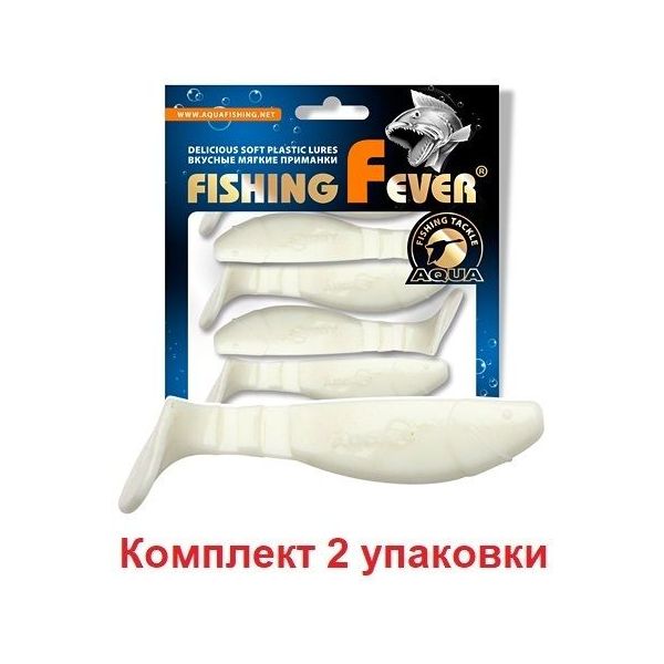 

Мягкая силиконовая приманка риппер AQUA FishingFever FLAT (6.9 / 001 (белый) / 10 /, FishingFever Flat