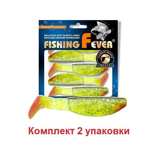 

Мягкая силиконовая приманка риппер AQUA FishingFever FLAT (4.59 / 067 (прозрачно-зеленый с, FishingFever Flat