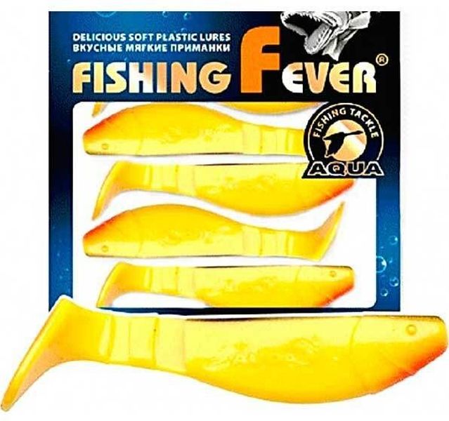 

Мягкая силиконовая приманка риппер AQUA FishingFever FLAT (4.59 / 061 (желто-черный с, Желтый;черный;красный, FishingFever Flat