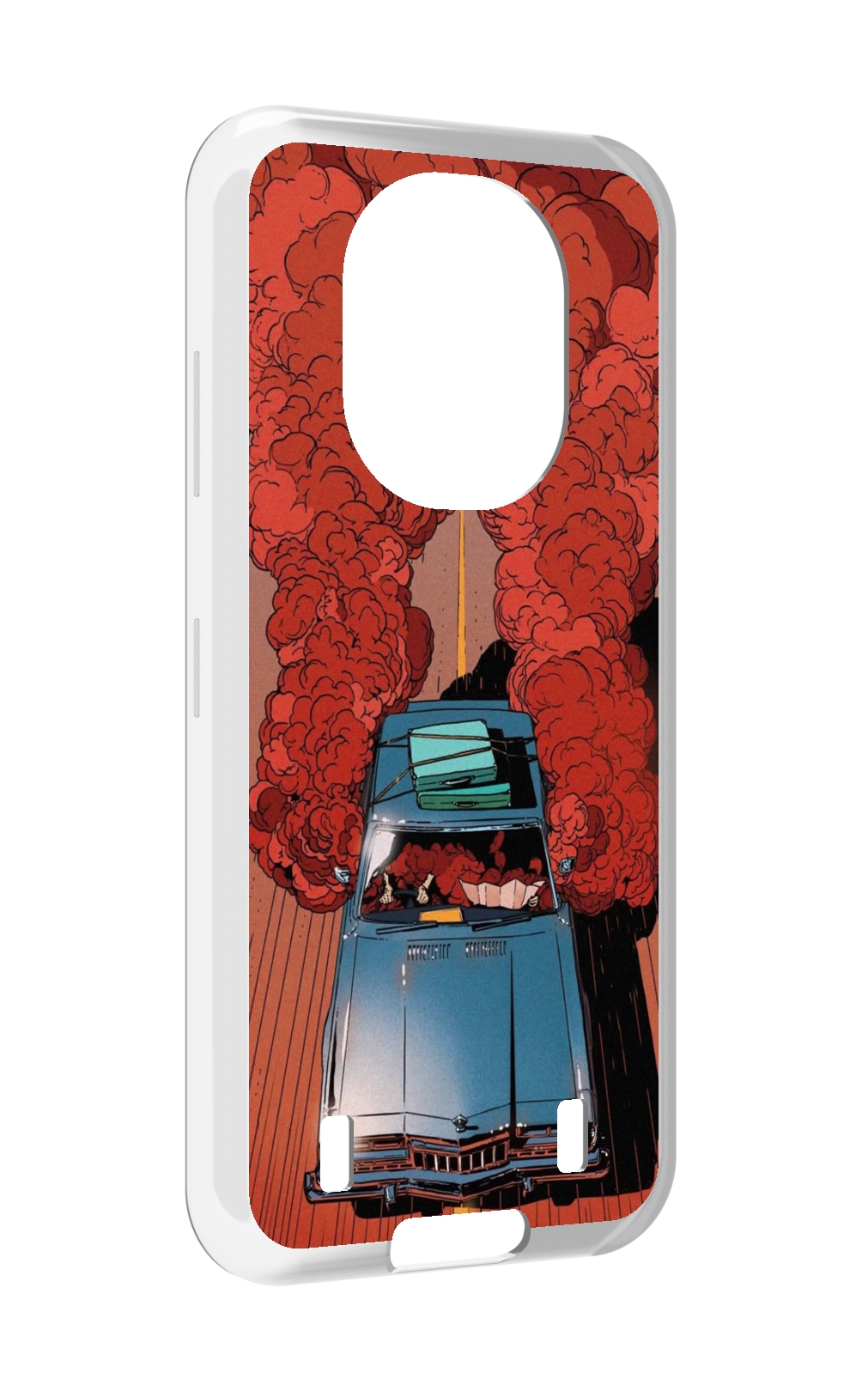

Чехол MyPads машина мчится с дымком для Oukitel WP16, Прозрачный, Tocco