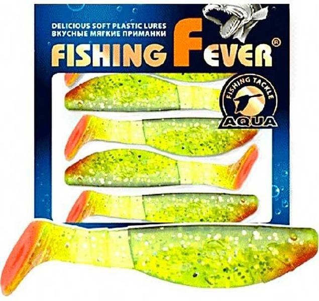 

Мягкая силиконовая приманка риппер AQUA FishingFever FLAT (2.5 / 067 (прозрачно-зеленый с, FishingFever Flat