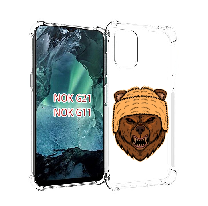 

Чехол Mypads Медведь-В-Шапке Для Nokia G11/G21, Прозрачный, Tocco