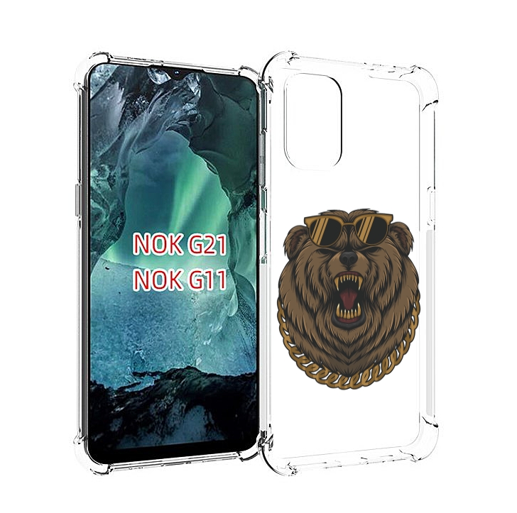 

Чехол Mypads Медведь-В-Очках-2 Для Nokia G11/G21, Прозрачный, Tocco