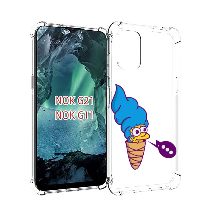 

Чехол Mypads Мардж-Рожок Для Nokia G11/G21, Прозрачный, Tocco