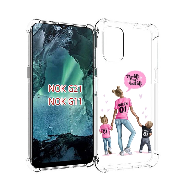 

Чехол Mypads Мама-Королева Женский Для Nokia G11/G21, Прозрачный, Tocco
