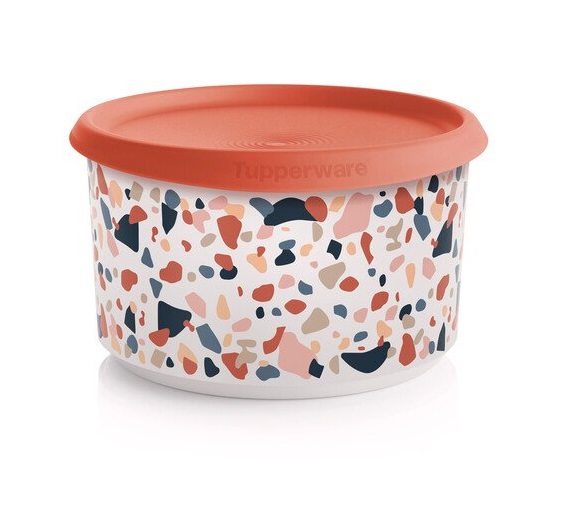 

Емкость Tupperware в одно касание 1,4л Terrazzo, Белый;разноцветный, хранение