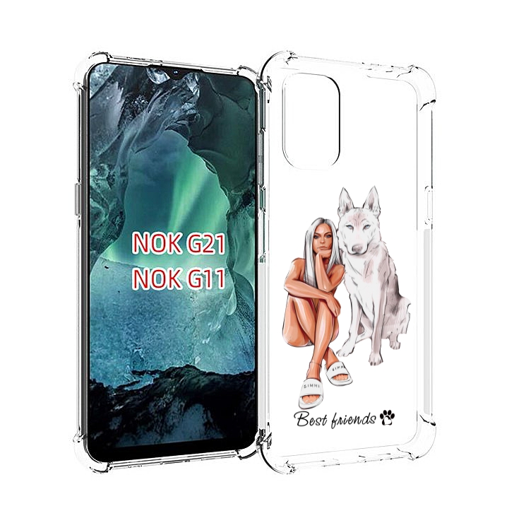 

Чехол Mypads Лучшие-Друзья Для Nokia G11/G21, Прозрачный, Tocco