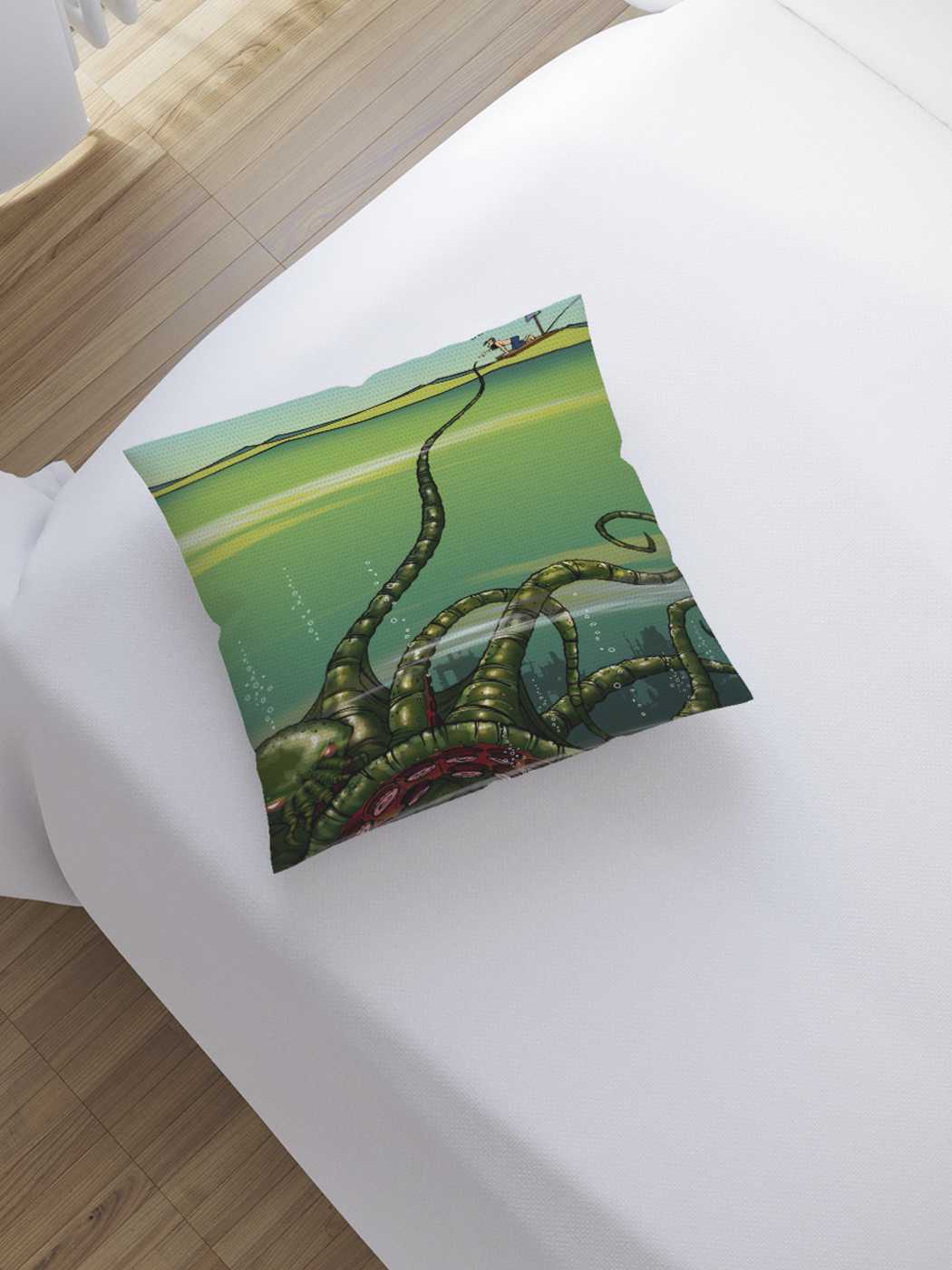 

Наволочка декоративная JoyArty "Опасный улов" на молнии, 45x45 см