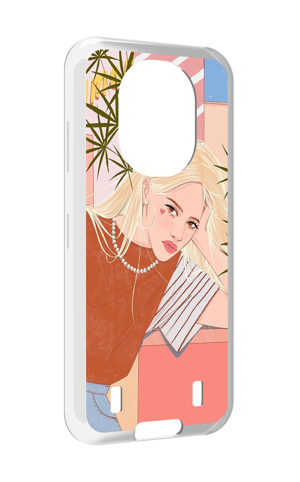 

Чехол MyPads летняя-девочка женский для Oukitel WP16, Прозрачный, Tocco