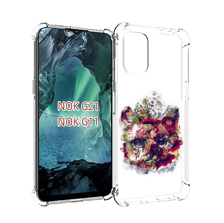 

Чехол Mypads Лиса В Цветах-2 Для Nokia G11/G21, Прозрачный, Tocco