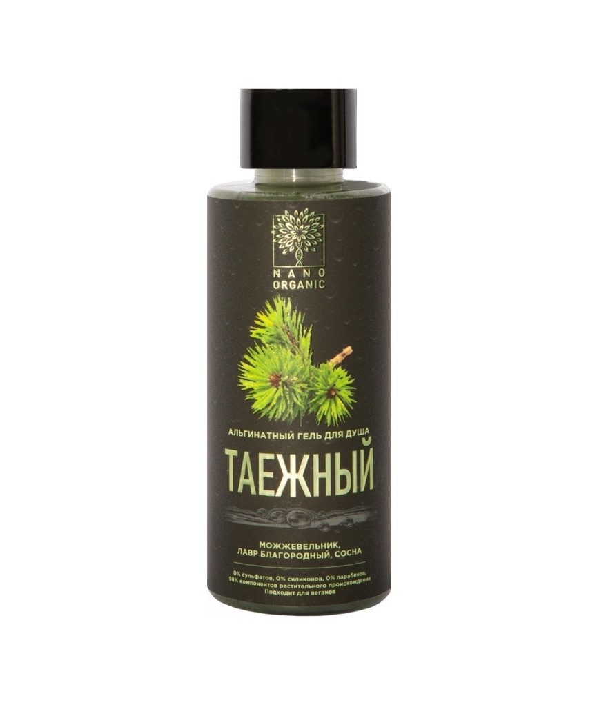 

Мини-гель для душа Nano Organic Таежный, альгинатный, 50 мл, NANO0028-0050