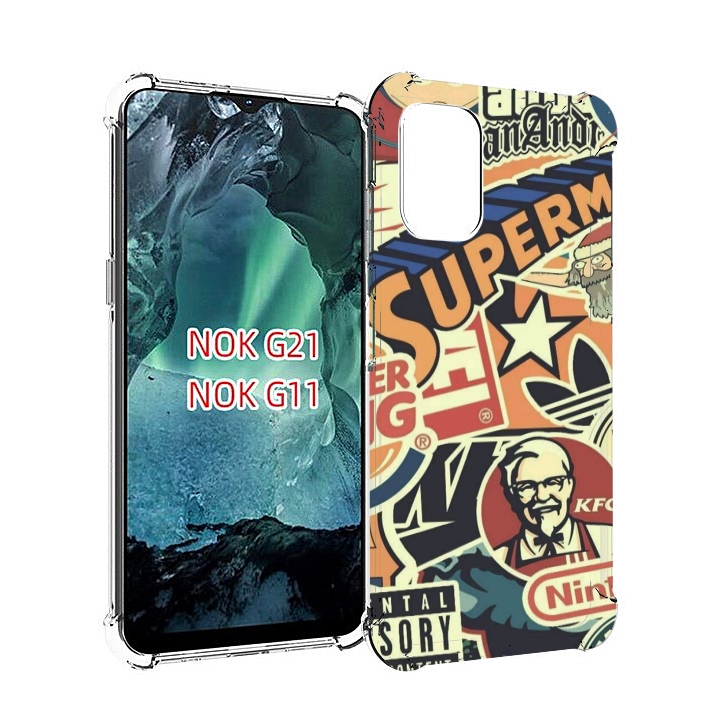 

Чехол Mypads Лейблы-На-Постере Для Nokia G11/G21, Прозрачный, Tocco