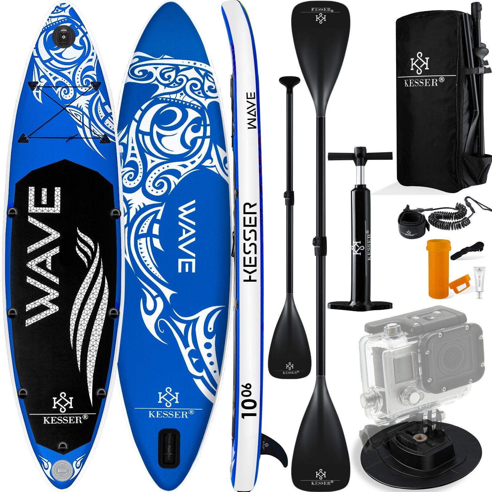 SUP-борд KESSER SB-BLUE 380x75x15 см прогулочная доска