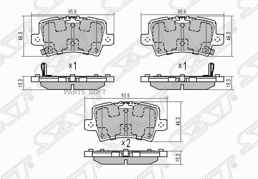 

Колодки тормозные зад Honda CIVIC FK SAT ST43022SMGE03