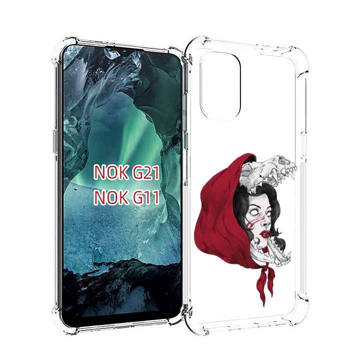 

Чехол MyPads Красная шапочка и волк женский для Nokia G11 / G21, Прозрачный, Tocco