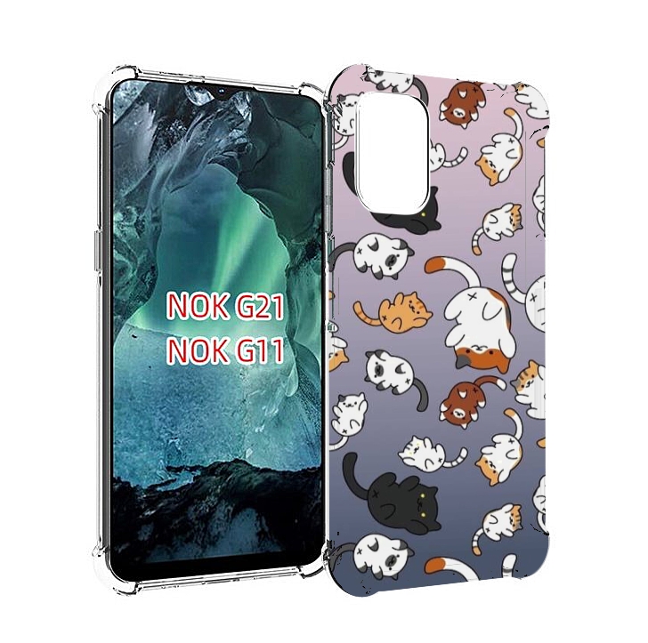 

Чехол Mypads Котики-Летают Для Nokia G11/G21, Прозрачный, Tocco