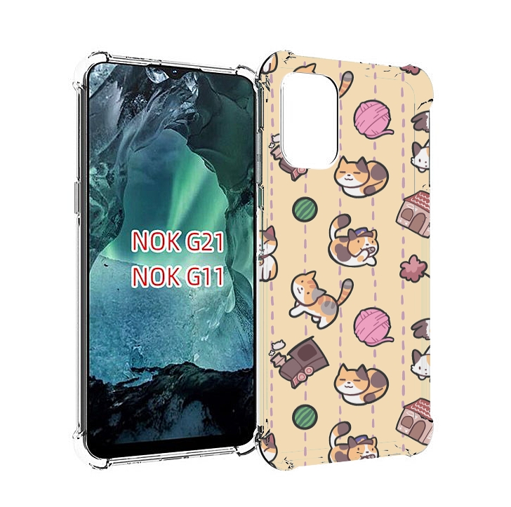 

Чехол Mypads Котики-Клубочки Для Nokia G11/G21, Прозрачный, Tocco