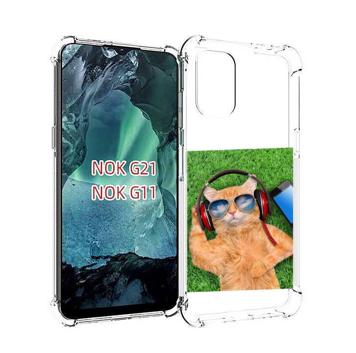 

Чехол Mypads Кот-Кайфарик Для Nokia G11/G21, Прозрачный, Tocco
