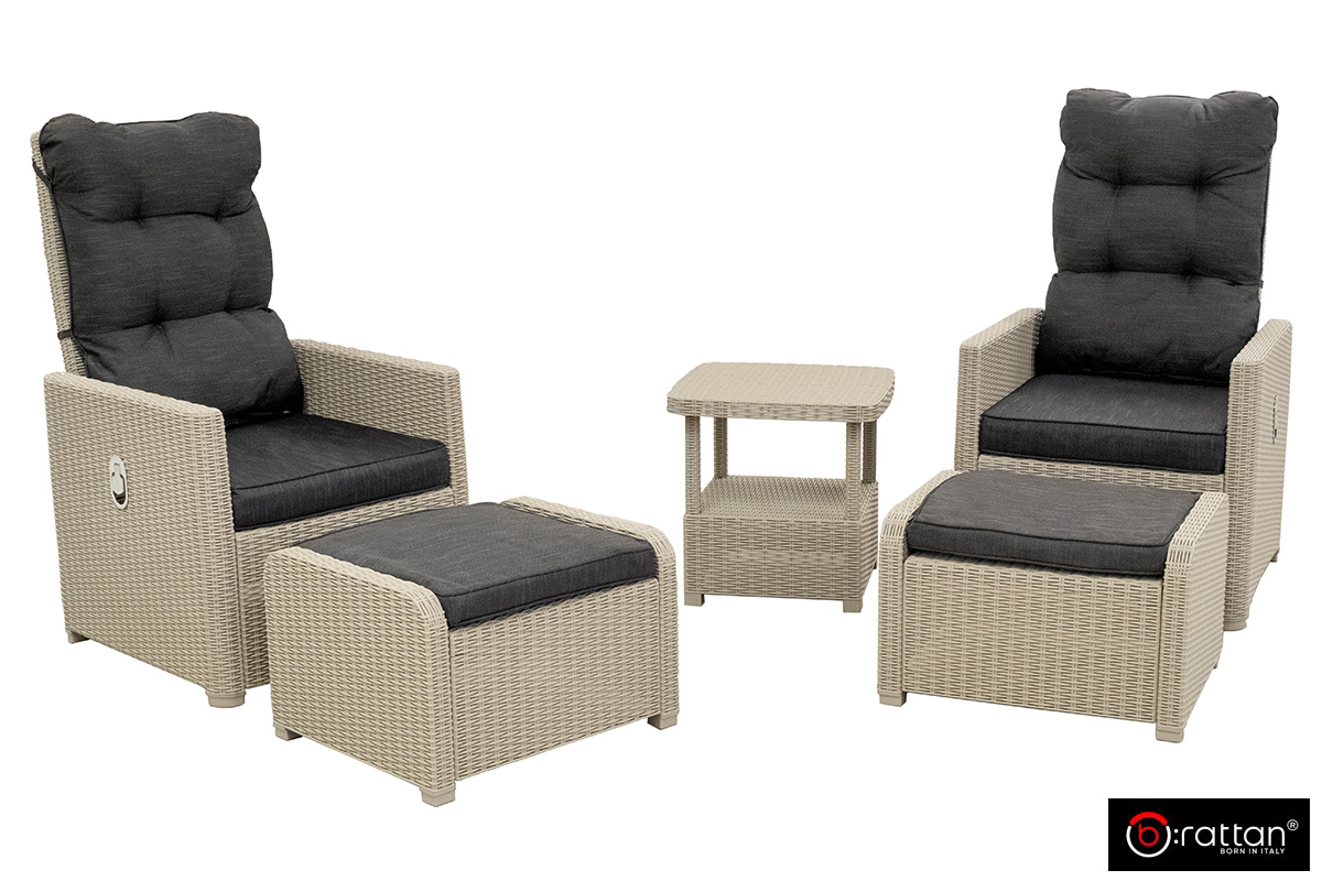 фото B:rattan комплект уличной мебели manchester otto set 2, цвет серый